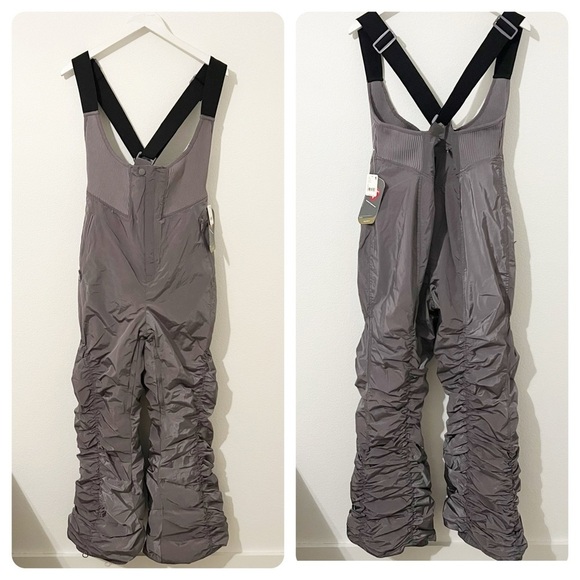 NWT FP Movement x Free People Lift Love Bibbs Timberwolf Gray Snow Large L - Picture 2 of 12